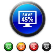 Computer Monitor icon on round buttons - ShinedSeries N28