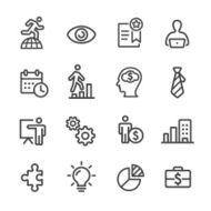 Business Management Icons - Line Series