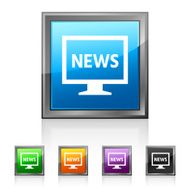 Computer Monitor icon on square buttons - SquaredSeries N103