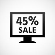 Computer Monitor icon on a white background - ShadeSeries