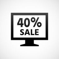 Computer Monitor icon on a white background - ShadeSeries N2
