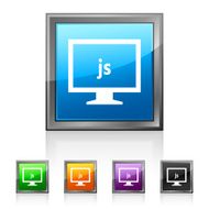 Computer Monitor icon on square buttons - SquaredSeries N104