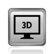 Computer Monitor icon on a square button - SteelSeries N35