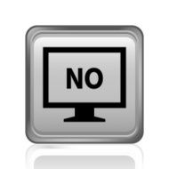 Computer Monitor icon on a square button - SteelSeries N38