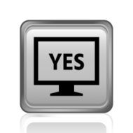 Computer Monitor icon on a square button - SteelSeries N39