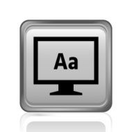 Computer Monitor icon on a square button - SteelSeries N40