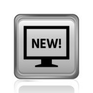 Computer Monitor icon on a square button - SteelSeries N44