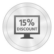 Computer Monitor icon on a round button - SharpSeries N9