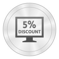 Computer Monitor icon on a round button - SharpSeries N10