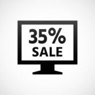 Computer Monitor icon on a white background - ShadeSeries N10