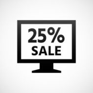 Computer Monitor icon on a white background - ShadeSeries N11