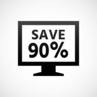 Computer Monitor icon on a white background - ShadeSeries N17