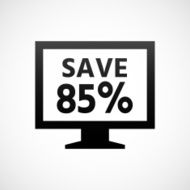 Computer Monitor icon on a white background - ShadeSeries N18