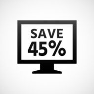 Computer Monitor icon on a white background - ShadeSeries N24