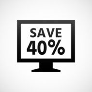 Computer Monitor icon on a white background - ShadeSeries N25