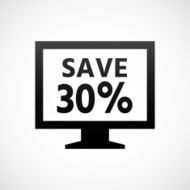 Computer Monitor icon on a white background - ShadeSeries N26