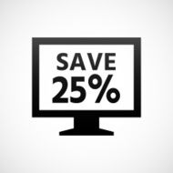 Computer Monitor icon on a white background - ShadeSeries N27