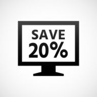 Computer Monitor icon on a white background - ShadeSeries N28
