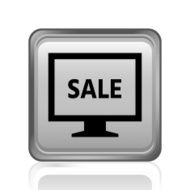 Computer Monitor icon on a square button - SteelSeries N49