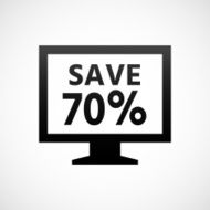 Computer Monitor icon on a white background - ShadeSeries N42