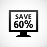 Computer Monitor icon on a white background - ShadeSeries N43