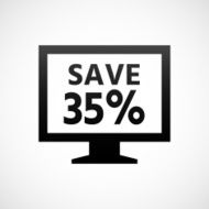 Computer Monitor icon on a white background - ShadeSeries N44