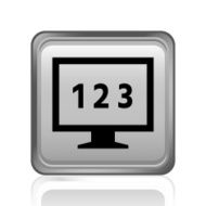 Computer Monitor icon on a square button - SteelSeries N69