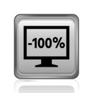 Computer Monitor icon on a square button - SteelSeries N71