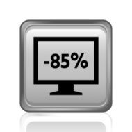 Computer Monitor icon on a square button - SteelSeries N74