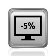 Computer Monitor icon on a square button - SteelSeries N90