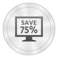 Computer Monitor icon on a round button - SharpSeries N55