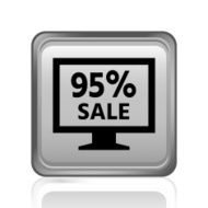 Computer Monitor icon on a square button - SteelSeries N91