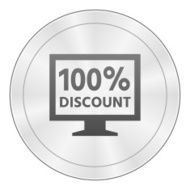 Computer Monitor icon on a round button - SharpSeries N70