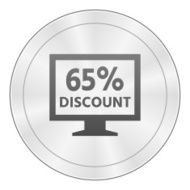 Computer Monitor icon on a round button - SharpSeries N77