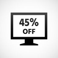 Computer Monitor icon on a white background - ShadeSeries N62