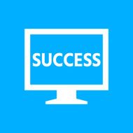 Computer Monitor icon on a blue background - SmoothSeries N101