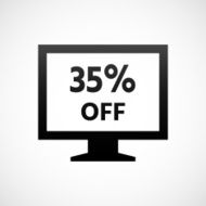 Computer Monitor icon on a white background - ShadeSeries N63