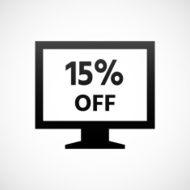 Computer Monitor icon on a white background - ShadeSeries N65