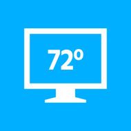 Computer Monitor icon on a blue background - SmoothSeries N104