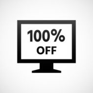 Computer Monitor icon on a white background - ShadeSeries N67