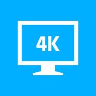 Computer Monitor icon on a blue background - SmoothSeries N106