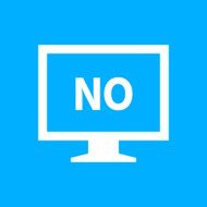Computer Monitor icon on a blue background - SmoothSeries N108