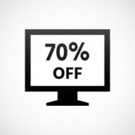Computer Monitor icon on a white background - ShadeSeries N70
