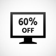 Computer Monitor icon on a white background - ShadeSeries N71