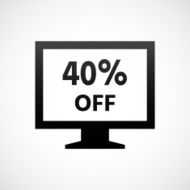 Computer Monitor icon on a white background - ShadeSeries N73