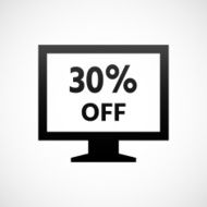 Computer Monitor icon on a white background - ShadeSeries N74