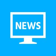 Computer Monitor icon on a blue background - SmoothSeries N113