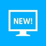 Computer Monitor icon on a blue background - SmoothSeries N114