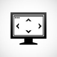 Computer Monitor icon on a white background - ShadeSeries N79