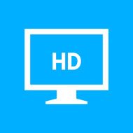 Computer Monitor icon on a blue background - SmoothSeries N126